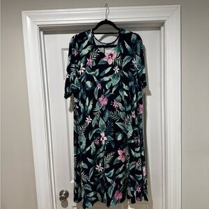 Old Navy Floral Dress with Navy, Pink, and Green